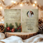 Vintage Weihnachten Goldfolie Karte – Romantische