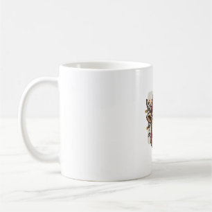 Vintage-Weihnachten Highland-Kuh-Vektor-Shirt-Desi Kaffeetasse