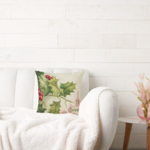 Vintage Weihnachten Holly Wohngestaltung Kissen