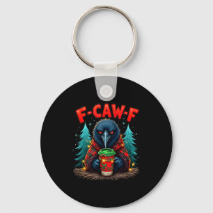 Vintage Weihnachten Horror Lustiger Schwarzer Rabe Schlüsselanhänger