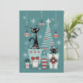 Vintage Weihnachten II - w/ Red ©studioxtine Einladung (Stehend Vorderseite)