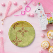 Vintage Weihnachten im Stil der 70er Jahre Pappteller (Party)