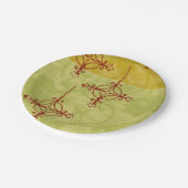 Vintage Weihnachten im Stil der 70er Jahre Pappteller (Schrägansicht)