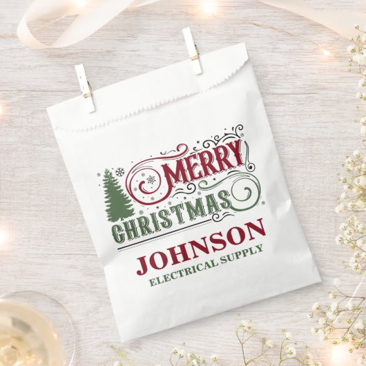 Vintage Weihnachten in Rot und Grün Geschenktütchen (Ausgeschnitten)