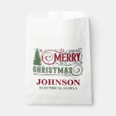 Vintage Weihnachten in Rot und Grün Geschenktütchen (Vorderseite)