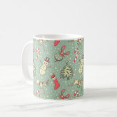 Vintage Weihnachten Kaffeetasse (Vorderseite Links)
