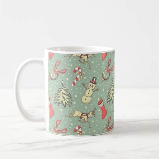 Vintage Weihnachten Kaffeetasse (Links)