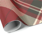 Vintage Weihnachten Kariert Roter Feiertag Geschenkpapier (Rolleneckpunkt)