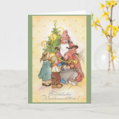 Vintage Weihnachten Karte (Gelbe Blume)