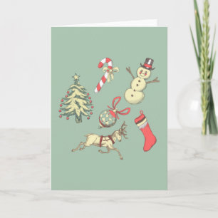 Vintage Weihnachten Karte