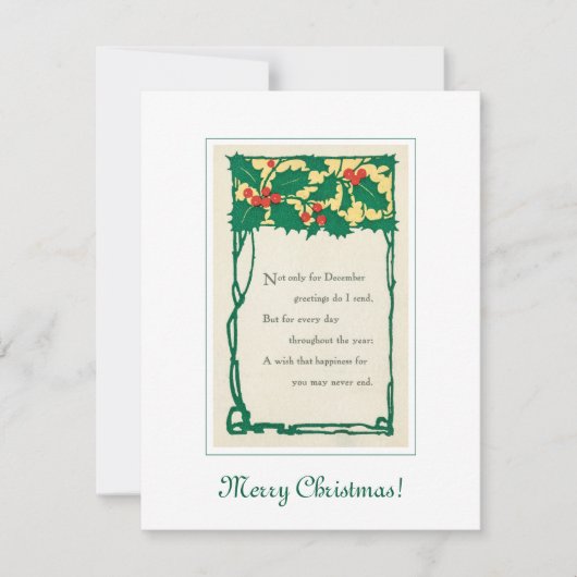 Vintage Weihnachten Karte (Vorderseite)