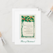 Vintage Weihnachten Karte (Vorderseite/Rückseite Beispiel)