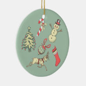 Vintage Weihnachten Keramik Ornament (Rechts)