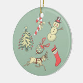 Vintage Weihnachten Keramik Ornament (Links)
