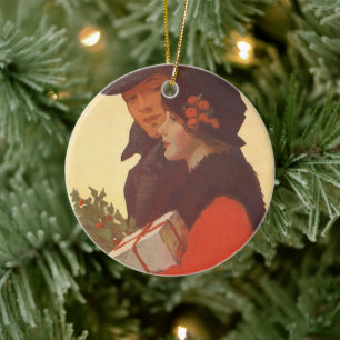 Vintage Weihnachten Keramikornament