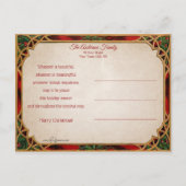 Vintage Weihnachten | Kinder | Verzierter Rahmen Postkarte (Rückseite)