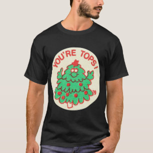 Vintage-Weihnachten-Kratz-und-Schnüffel-Aufkleber T-Shirt