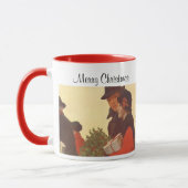 Vintage Weihnachten, Liebe und Romantik Geschenk S Tasse (Links)
