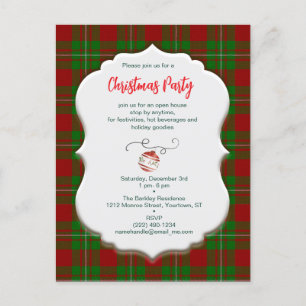 Vintage-Weihnachten MacGregor-Tartan-Karo Feiertagspostkarte