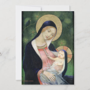 Vintage-Weihnachten Madonna und Kind Feiertagskarte