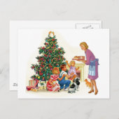 Vintage Weihnachten Mama & Kinder (Vorne/Hinten)