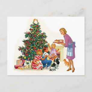 Vintage Weihnachten Mama & Kinder
