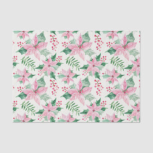 Vintage-Weihnachten mit rosa Poinsettien Seidenpapier