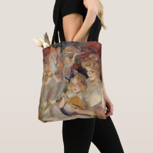 Vintage Weihnachten, Mutter liest Bettgeschichte Tasche