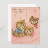 Vintage Weihnachten Niedlich Kittens (Vorne/Hinten)