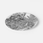 Vintage Weihnachten Pappteller (Schrägansicht)