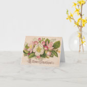 Vintage Weihnachten Personalisiert Karte (Gelbe Blume)