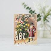 Vintage Weihnachten Postkarte (Stehend Vorderseite)