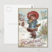 Vintage Weihnachten Postkarte (Vorne/Hinten)