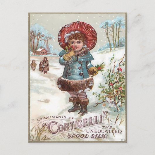 Vintage Weihnachten Postkarte (Vorderseite)