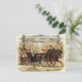 Vintage Weihnachten Postkarte (Stehend Vorderseite)