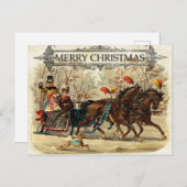 Vintage Weihnachten Postkarte (Vorne/Hinten)