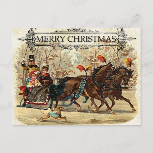 Vintage Weihnachten Postkarte (Vorderseite)