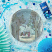 Vintage Weihnachten Religiöse Szene Party Pappteller (Party)