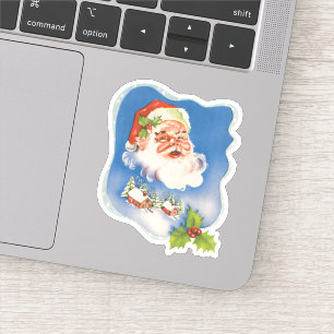 Vintage-Weihnachten, Retro-fröhlicher Weihnachtsma Aufkleber