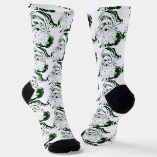 Vintage Weihnachten, Retro lustiger Weihnachtsmann Socken