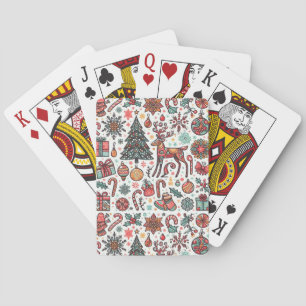 Vintage-Weihnachten Retro-Weihnachtsbaum-Geschenk- Spielkarten