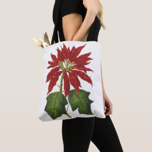 Vintage Weihnachten, rote Weihnachtsstern-Winterpf Tasche