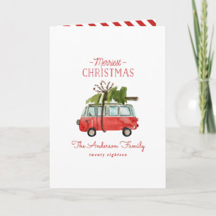 Vintage-Weihnachten rustikale Scheune Karte