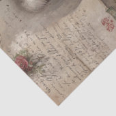 Vintage Weihnachten Samt Rot Ballerina Decoupage Seidenpapier (Ausschnitt)