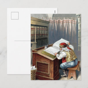 Vintage Weihnachten, Sankt Nikolaus Böse oder Arti Feiertagspostkarte