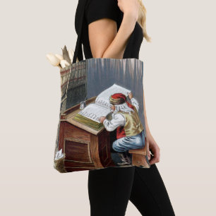 Vintage Weihnachten, Sankt Nikolaus brav oder unar Tasche
