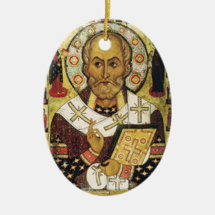 Vintage Weihnachten Sankt Nikolaus Weihnachtsmann Keramikornament