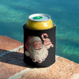 Vintage-Weihnachten-Santa-Claus-Gesicht Lustig Alt Dosenkühler