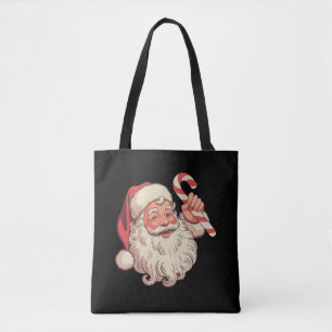 Vintage-Weihnachten-Santa-Claus-Gesicht Lustiger A Tasche