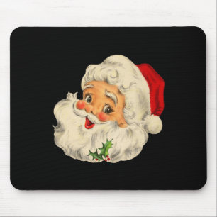 Vintage-Weihnachten-Santa-Claus-Gesicht-Spaß-Altmo Mousepad
